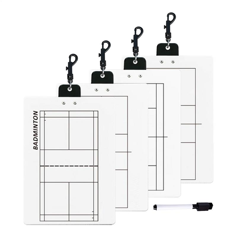 Badminton Score Counter - Volleyball Clipboard for Coaches Badminton White